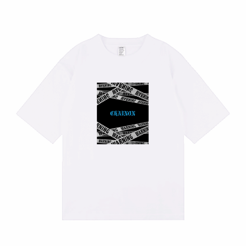 "GUILTY" OVER SIZE Ts WH/WARNING