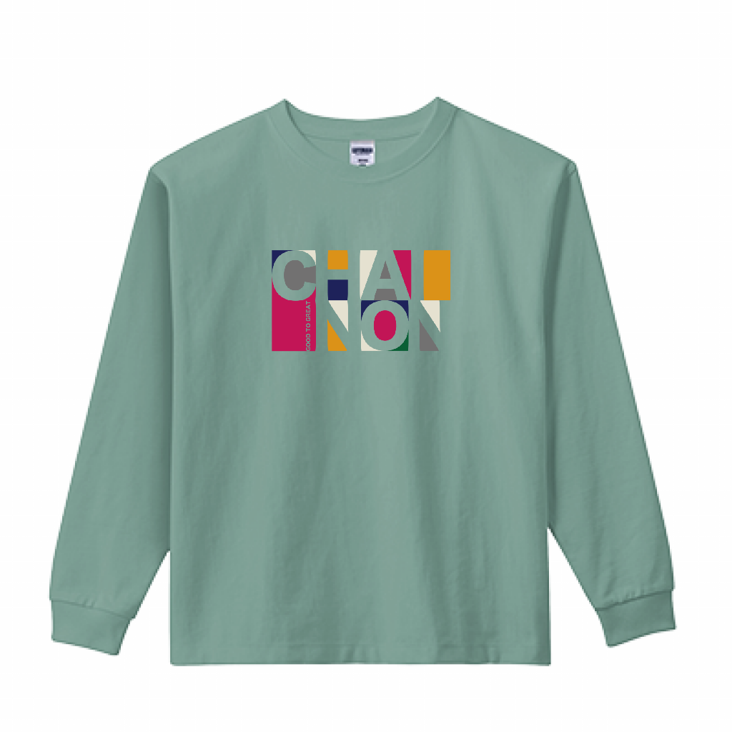 "FUN!!" HEAVY WEIGHT L/S Ts ASH GREEN