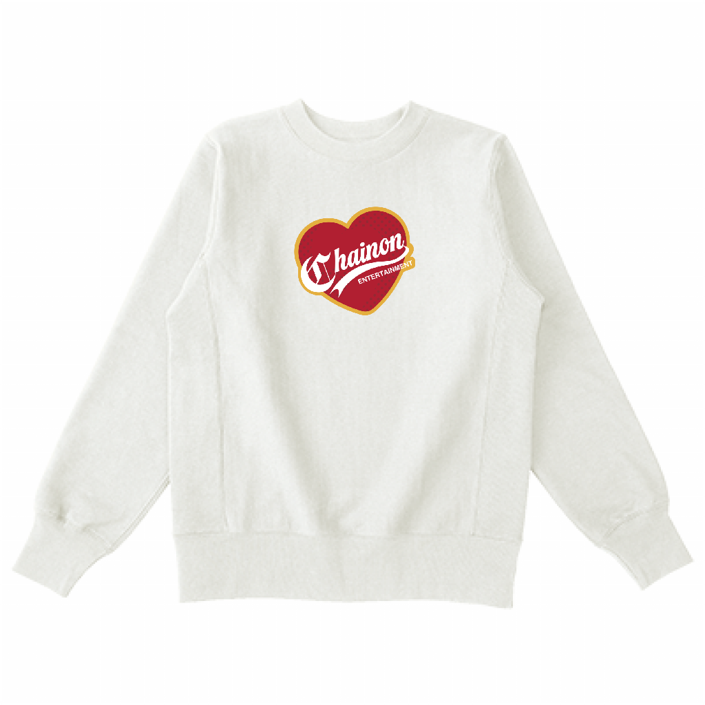 "RETRO HEART" SWEAT SHIRT WHITE