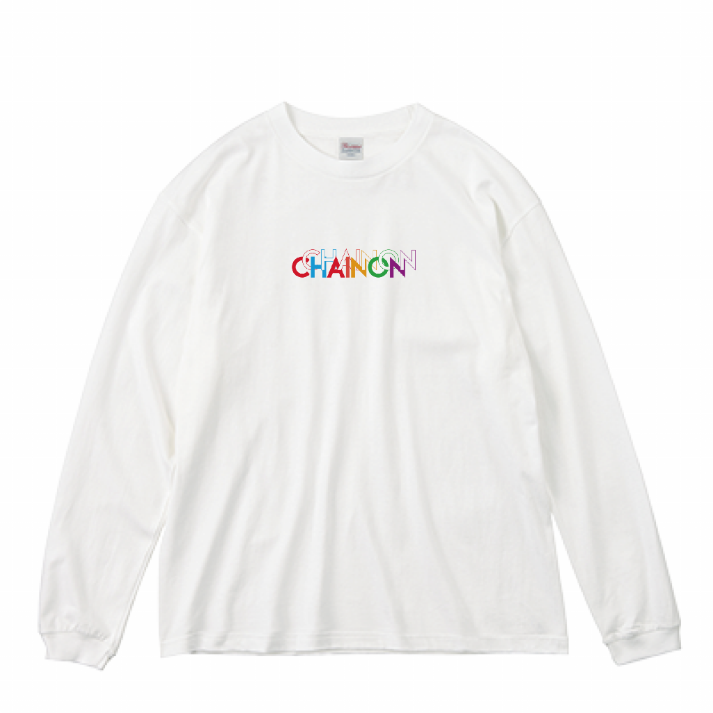 "VARIEGATED" L/S BIG Ts WHITE