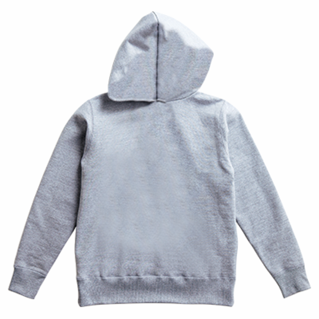 "90's POSTER LOGO" HOODIE GRAY