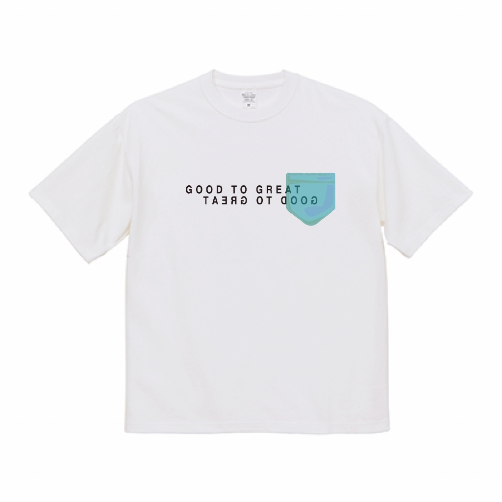"GTG" BIG Ts WHITE / BL