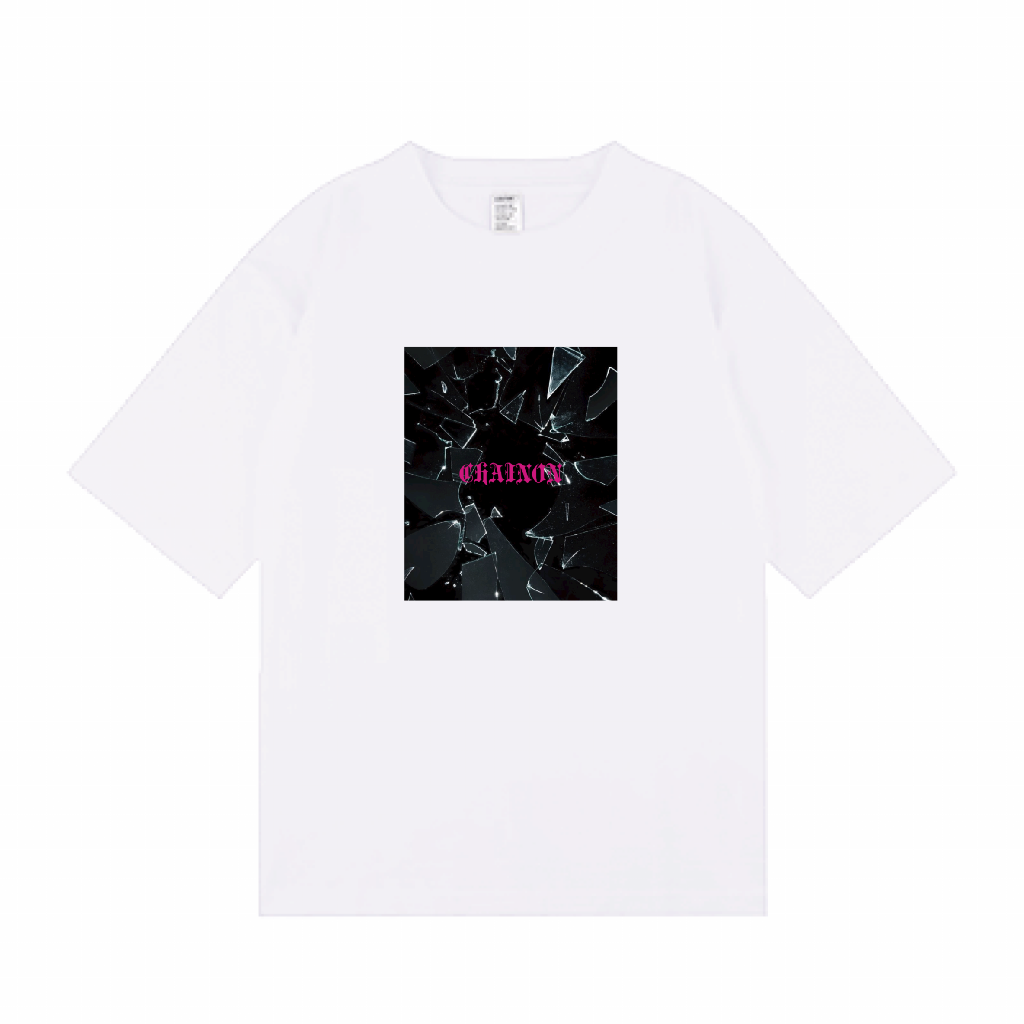 "GUILTY" OVER SIZE Ts WH/GLASS