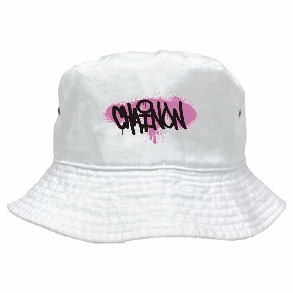 "SPRAY" BUCKET HAT WHITE