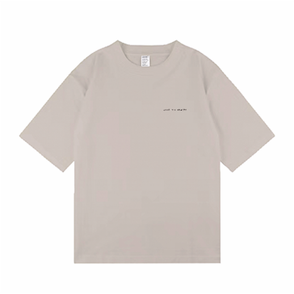 "MEMORY" OVER SIZE Ts BEIGE