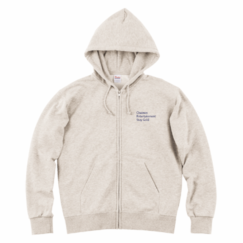 "STAY GOLD" ZIP HOODIE OFF WHITE