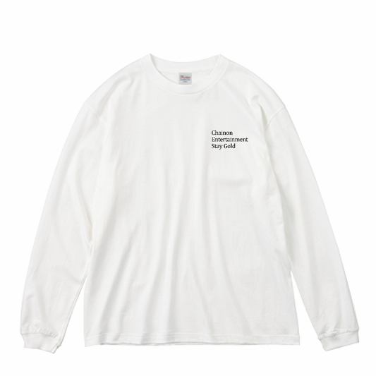 "STAY GOLD" L/S BIG Ts WHITE