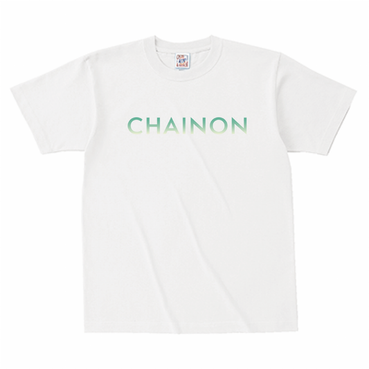 "STRAIGHT LOGO MINT" Ts WHITE