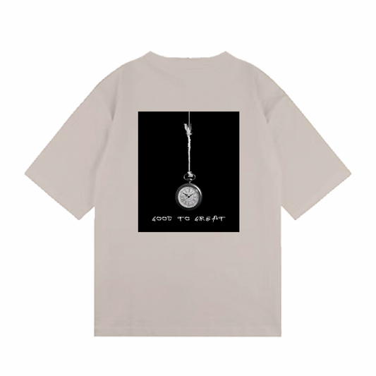 "MEMORY" OVER SIZE Ts BEIGE