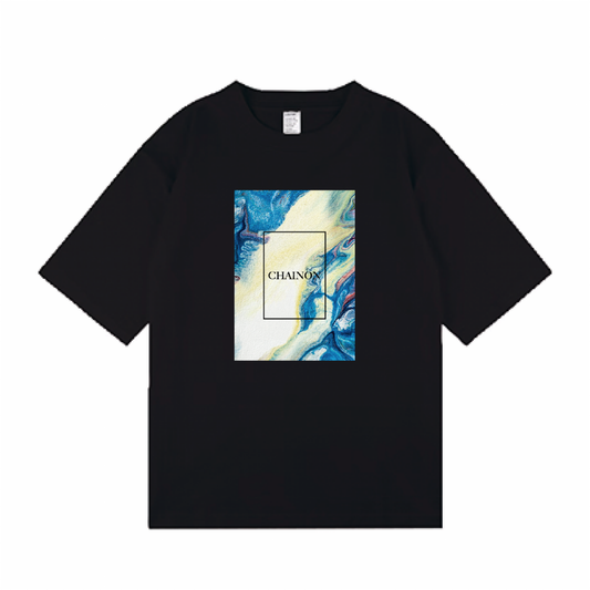 "STIR" OVERSIZE Ts BLACK