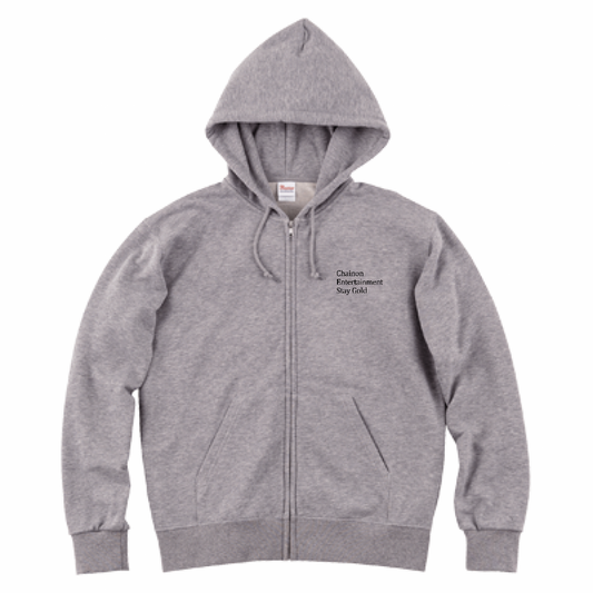 "STAY GOLD" ZIP HOODIE GRAY