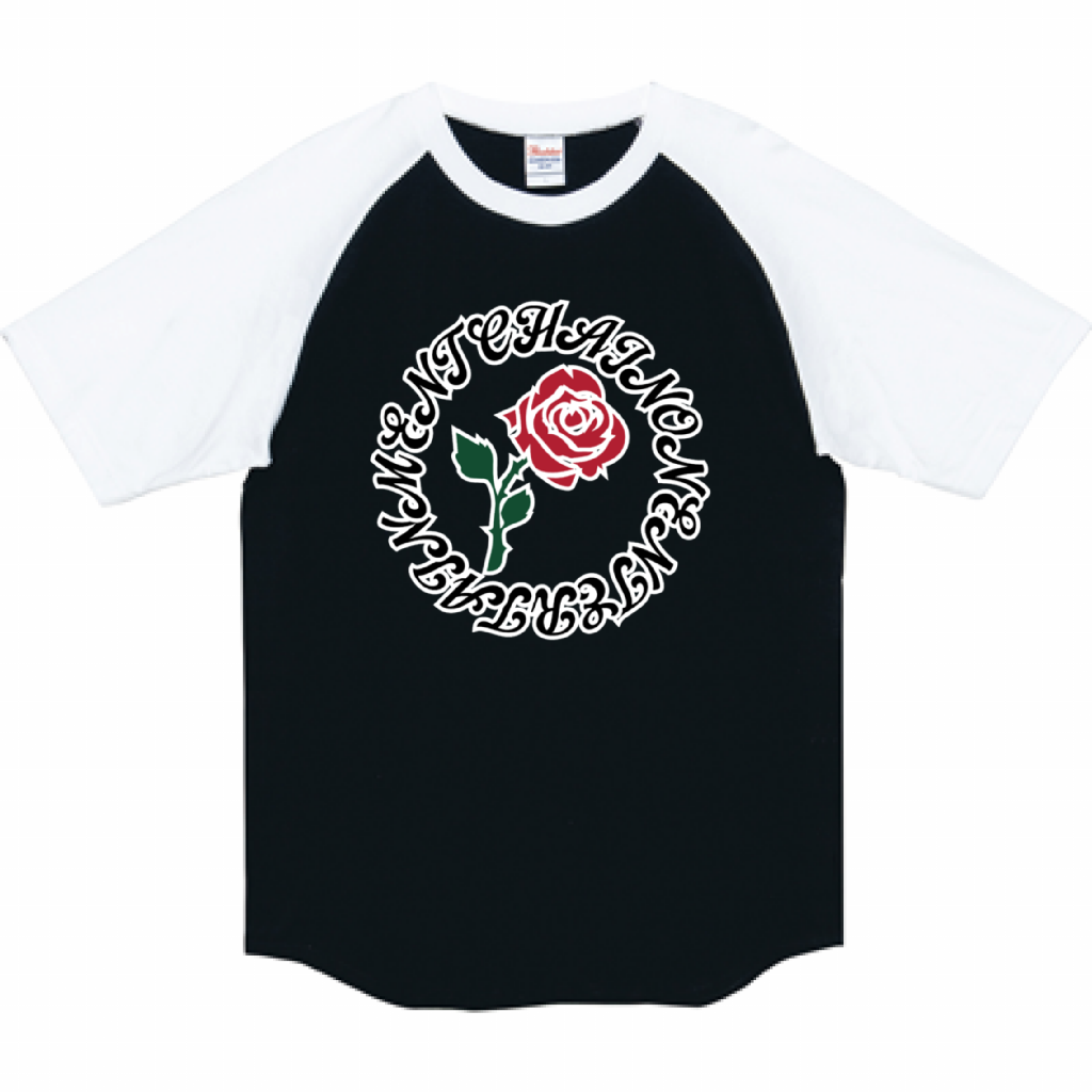 "ROSE" Raglan Ts BLACK