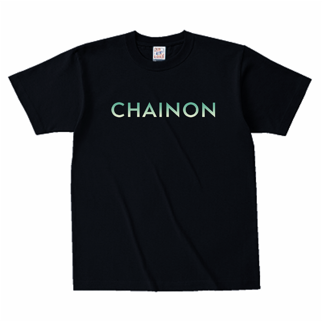 "STRAIGHT LOGO MINT" Ts BLACK