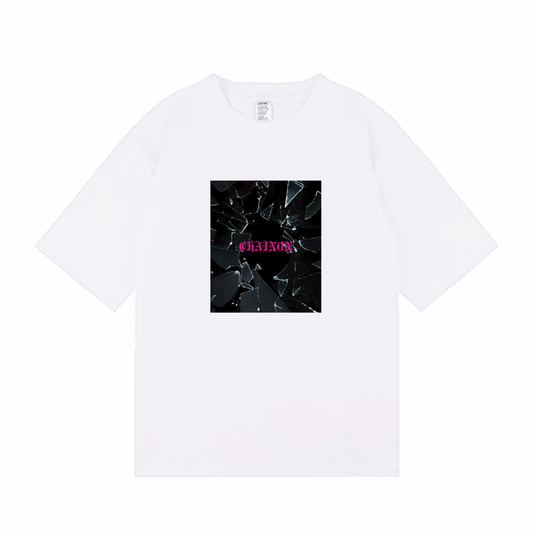 "GUILTY" OVER SIZE Ts WH/GLASS