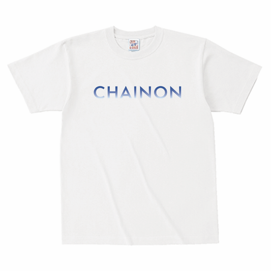 "STRAIGHT LOGO BLUE" Ts WHITE