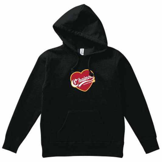 "RETRO HEART" HOODIE BLACK