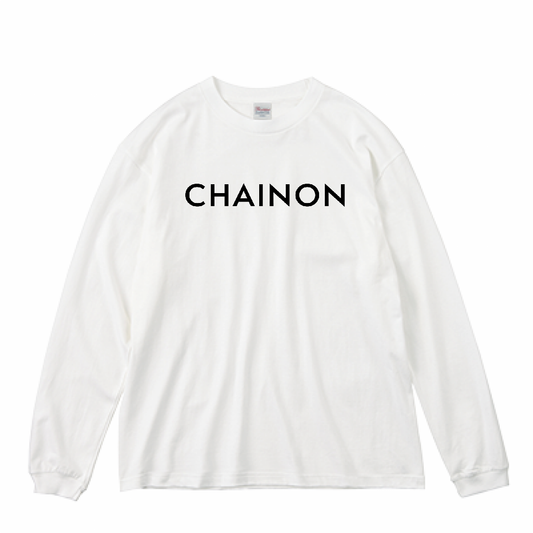 "STRAIGHT LOGO " BIG Ts L/S WHITE