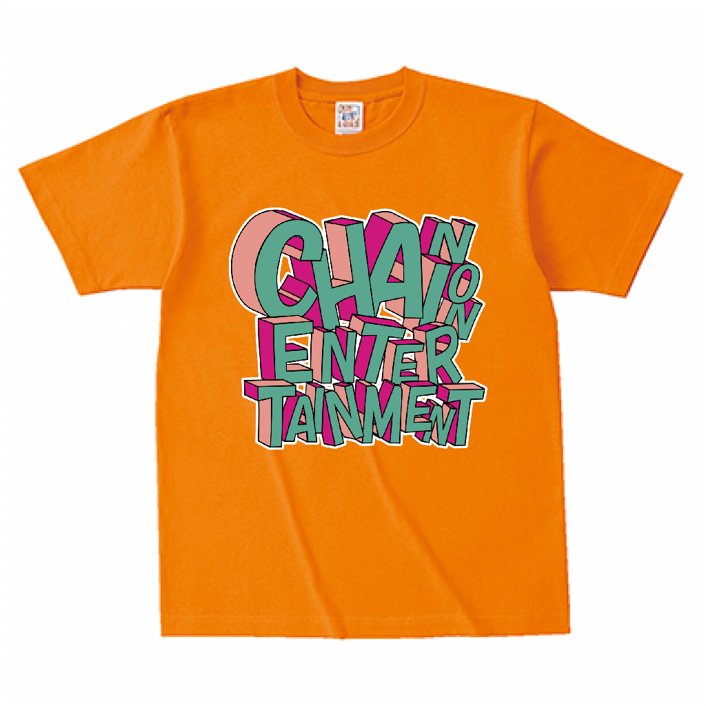 "90's POSTER LOGO" Ts ORANGE