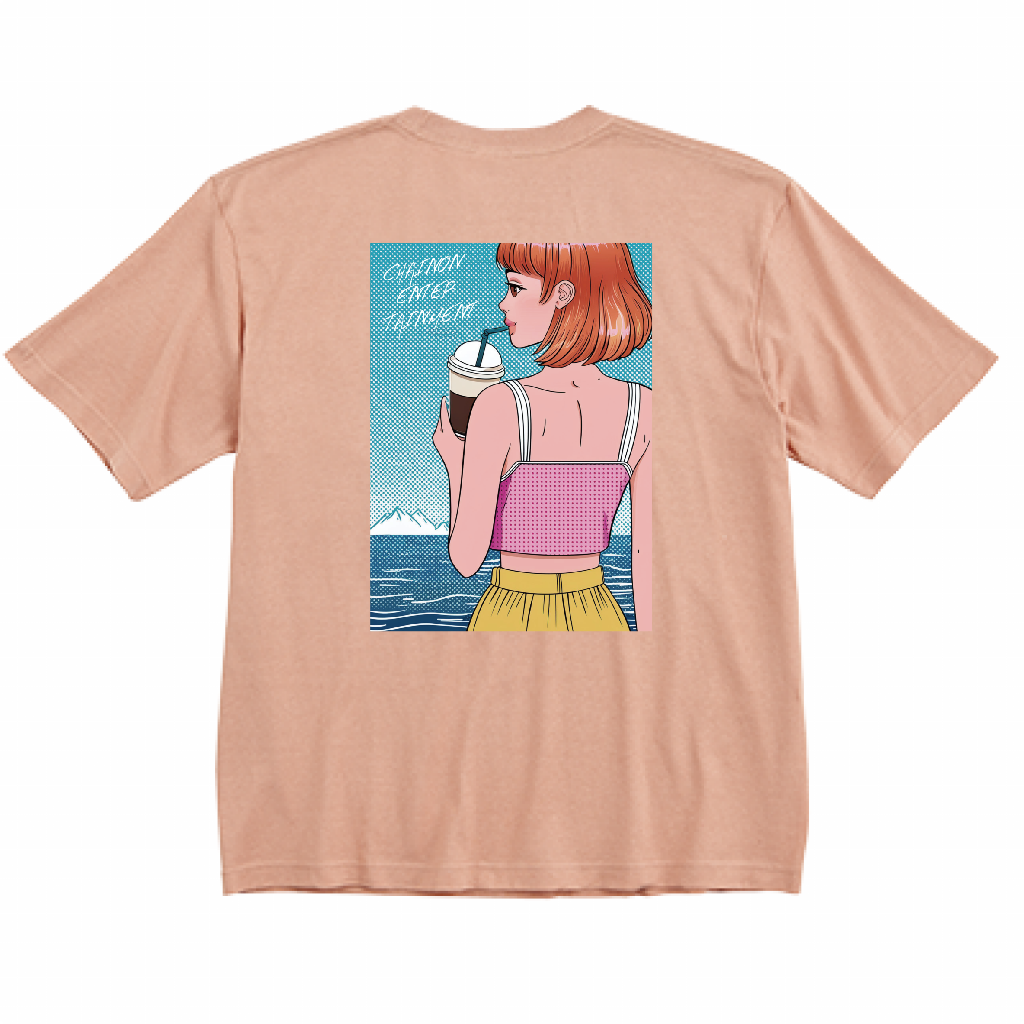 "SUMMER GIRL ART" BIG Ts DUSTPINK